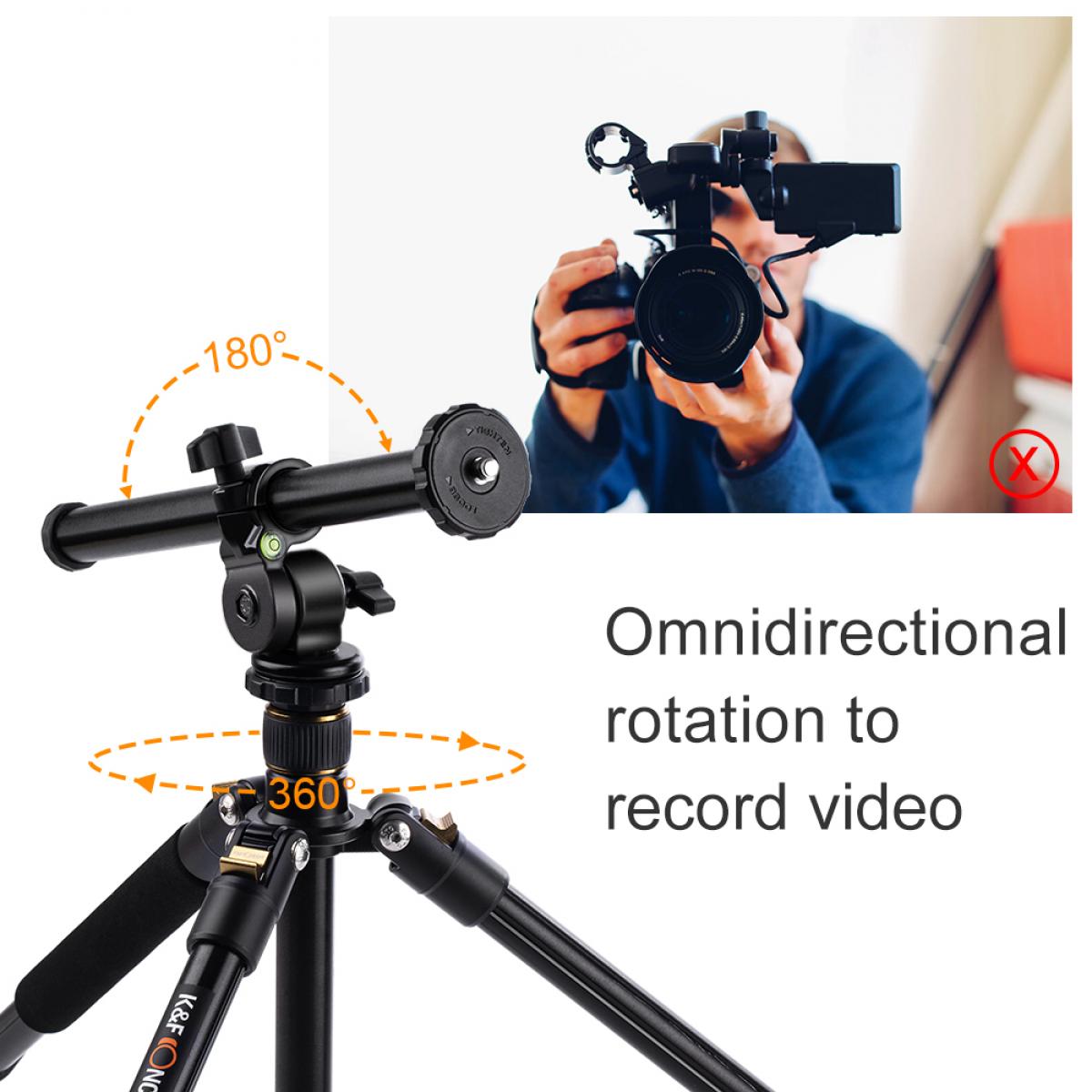 Tripod Extension Arm, K&F Concept 32 cm Tripod Boom Arm Tripod Tilt Arm