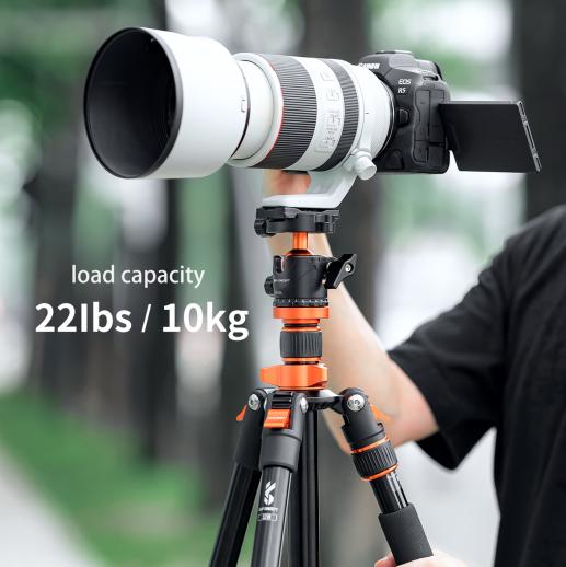 zctl 360 ° Metall Kamera Stativ Kugelkopf Heavy Duty mit Schnellwechselplatte 1/4 3/8 Schraube Max Traglast 20 kg für Canon Nikon Sony und mehr DSLR Kamera Camcorder Stative und Einbeinstative 