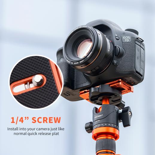 Kamerahalterung aus Metalllegierung Geeignet für universelle Digitalkameras Mugast Professionelle Schnellwechselplatte 50mm 