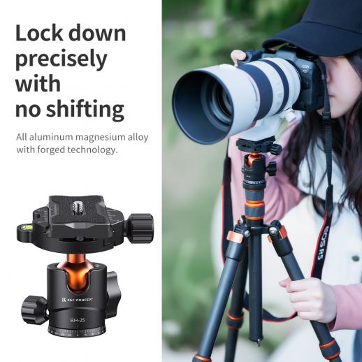 für 360 Grad Ausrichtung Slider DSLR ROXFORT Mini Kugelkopf KK50 mit 1/4 Gewinde für Kameras 
