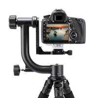 K&F Concept Aluminium Gimbalkopf, Professional Heavy Duty Metall 360° Panorama Stativkopf mit 20 KG Tragkraft, Acra Swiss System,1/4'' Gewinde und Wasserwaage, ideal für Tier- und Sportfotografie