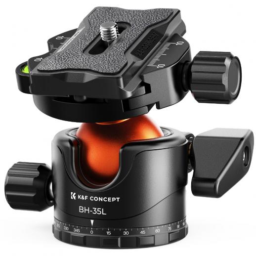 Professional 35mm Metal Tripod Ball Head 360 Degree Rotating Panoramic with 1/4 inch Quick Release Plate 