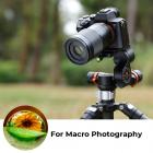 GD-3W Geared Tripod Head, Cabezal de 3 Vías para Trípodes, Cabezal de CNC Process Aluminio para Videocámaras, Equipamiento de Fotografía y Cámara, Creación de Contenidos,Vlogging Carga 6KG