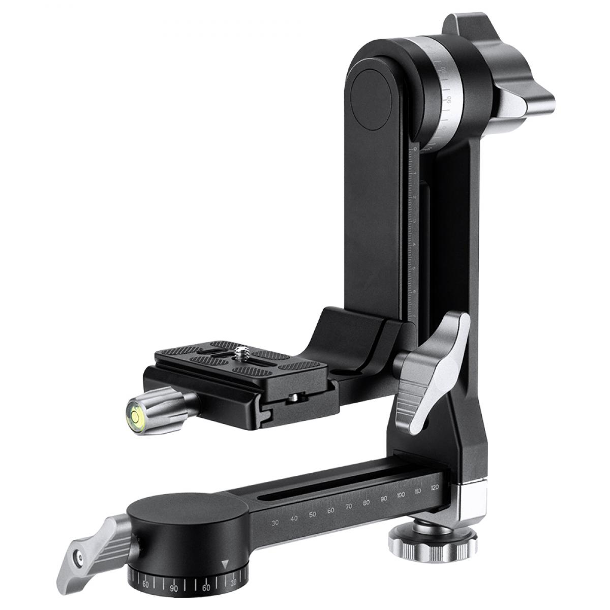Stativ kardanhode CNC aluminiumslegering Heavy Duty 360° panoramahode med 1/4 tomme Arca-type hurtigutløserplate, lastekapasitet opp til 33lbs/15kg for DSLR-kameraer