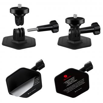 K&F Concept 2er Pack Flexibel Klebende Helmhalterung Kamerahalterung für GoPro Hero 13/12/11/, Klebepad Helmbefestigung für Insta360 X5 X4 X3, DJI Osmo Action 3/4/5 Pro, Action Kamera Zubehör