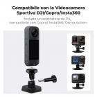 K&F Concept 2Pack Supporto Alessibile Adesivo per Casco per GoPro Hero 13/12/11/10/9/8/7 Black, DJI Osmo Action 3/4/5 Pro, Insta360 X5 X4 X3 Superfici Curve Piatte Adesive