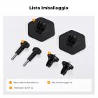 K&F Concept 2Pack Supporto Alessibile Adesivo per Casco per GoPro Hero 13/12/11/10/9/8/7 Black, DJI Osmo Action 3/4/5 Pro, Insta360 X5 X4 X3 Superfici Curve Piatte Adesive