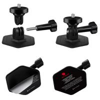 K&F Concept 2-pack Flexible Adhesive Helmet Mount use Genuine 3M for GoPro Hero13/12/11/10/9/8 Max DJI Action 5 Pro 4 3 Insta360 X5 X4 X3 Ace Pro 2 Sports Camera Accessories Flat Curved Surfaces