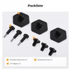 K&F Concept 3er Pack Flexibel Klebende Helmhalterung für Insta360 X5 X4 X3, Klebepad Helmbefestigung für GoPro Hero 13/12/11, DJI Osmo Action 3/4/5 Pro, Flache Gekrümmte Oberflächen Klebehalterung