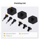 K&F Concept 3-pakning fleksibelt selvklebende hjelmfeste bruker ekte 3M for GoPro Hero 13/12/11/10/9/8 Max DJI Action 5 Pro 4 3 Insta360 X5 X4 X3 Ace Pro 2 sportskameratilbehør flate buede overflater