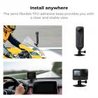 K&F Concept 3-pakning fleksibelt selvklebende hjelmfeste bruker ekte 3M for GoPro Hero 13/12/11/10/9/8 Max DJI Action 5 Pro 4 3 Insta360 X5 X4 X3 Ace Pro 2 sportskameratilbehør flate buede overflater