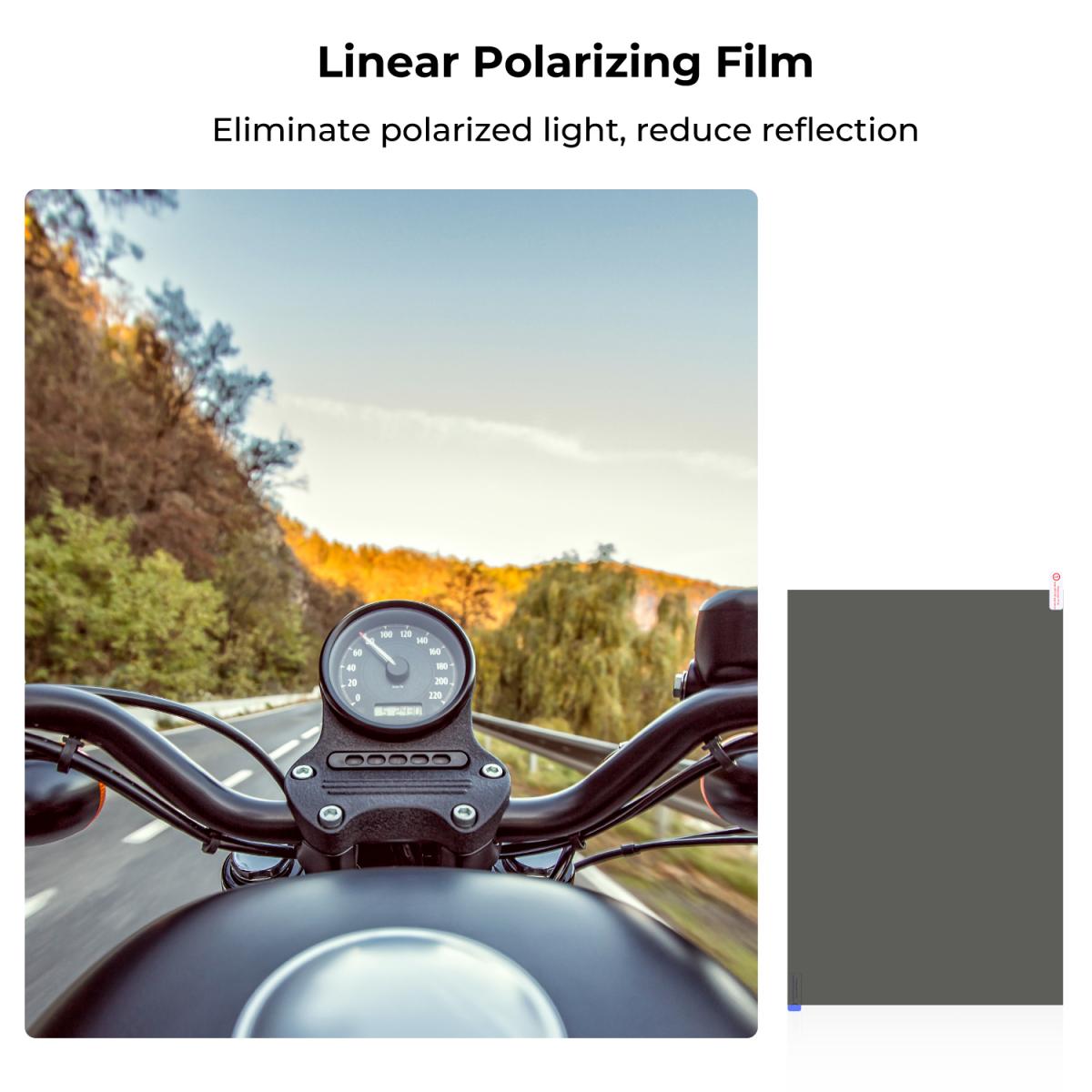 Polarize Film 300*200mmX1, film kazıyıcılı, iki torba kuru ve ıslak bez alkol torbası, ambalajlı