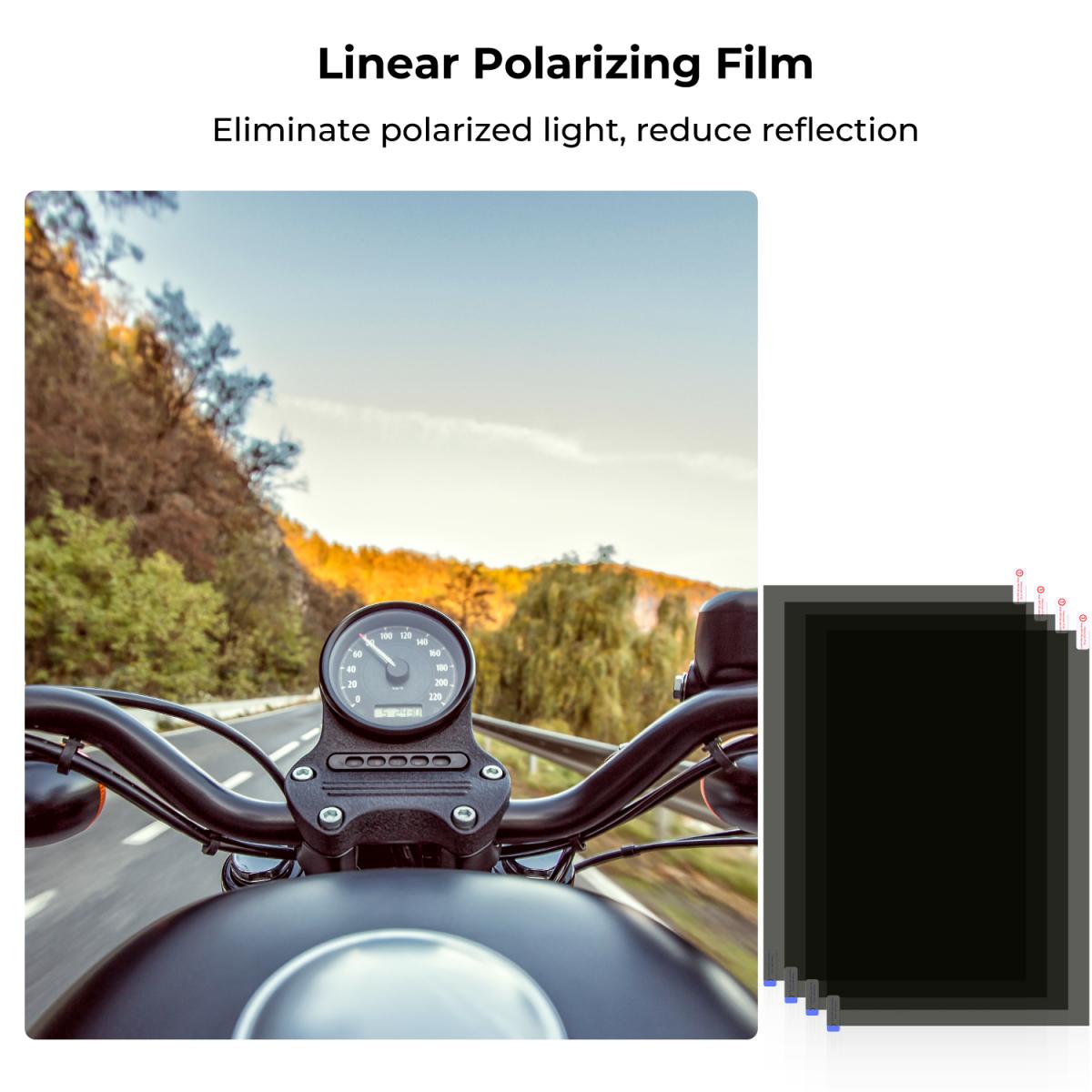 Polarize Film 300*200mmX4, film kazıyıcılı, sekiz torba kuru ve ıslak bez alkol torbası, ambalajlı
