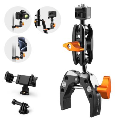 K&F Concept Braccio Magico con Super Clamp, Super morsetto con braccio a sfera a 360°, supporto per Fotocamera, Smartphone, Action Camera, Flash, DSLR, Stabilizzator- MS13