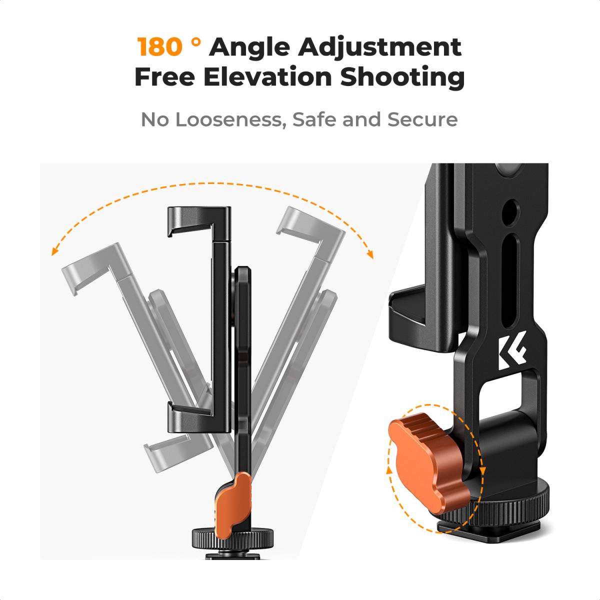 Adaptador de Trípode de Móvil, Soporte Teléfono Móvil Trípode Adaptador, con 2 Zapatas Frías, para iPhone 15/14/13, Sumsung, Xiaomi, Trípode Soporte para Teléfono 360° Giratorio