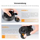 K&F Concept 4.5 Zoll Saugnapfhalterung mit Doppelkugelkopf Magic Arm, Saugnapf Kamerahalterung 3/8 Zoll-auf-1/4 Zoll Adapterschraube Handyklemme MS45 Gopro-Adapterzubehör