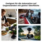 K&F Concept 4.5 Zoll Saugnapfhalterung mit Doppelkugelkopf Magic Arm, Saugnapf Kamerahalterung 3/8 Zoll-auf-1/4 Zoll Adapterschraube Handyklemme MS45 Gopro-Adapterzubehör