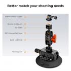 Uchwyt kamery z przyssawką 4,5" z podwójną głowicą kulową i ramieniem Magic Arm, zacisk do telefonu komórkowego, akcesoria do adaptera GoPro, śruba adaptera 3/8" do 1/4", MS45