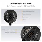 Uchwyt kamery z przyssawką 4,5" z podwójną głowicą kulową i ramieniem Magic Arm, zacisk do telefonu komórkowego, akcesoria do adaptera GoPro, śruba adaptera 3/8" do 1/4", MS45