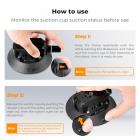 Uchwyt kamery z przyssawką 4,5" z podwójną głowicą kulową i ramieniem Magic Arm, zacisk do telefonu komórkowego, akcesoria do adaptera GoPro, śruba adaptera 3/8" do 1/4", MS45