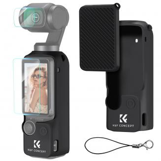 Pocket 3 Silicone Protective Case Set Screen Protector Lens Film Screen Film Suitable for DJI OSMO Pocket 3 Creator Combination Accessories