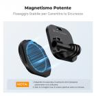Supporto magnetico per collo con corda di trazione regolabile per action camera, con corda di trazione regolabile *1, clip per telefono cellulare *1, vite a T *1, striscia magnetica *2, cuscinetto in silicone *1, prevenzione della perdita della corda *1,