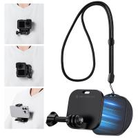 Actiecamera Verstelbare trekkoord Magnetische nekbeugel, met verstelbare trekkoord *1, mobiele telefoonclip *1, T-schroef *1, magnetische strip *2, siliconen pad *1, touwverliespreventie *1, geschikt voor GoPro-serie; Dji Action-serie