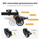 360° geräuscharme 3-Zoll-Räder mit Metallkugellagern und Gummi, langlebig und glatt für stabile Aufnahmen.