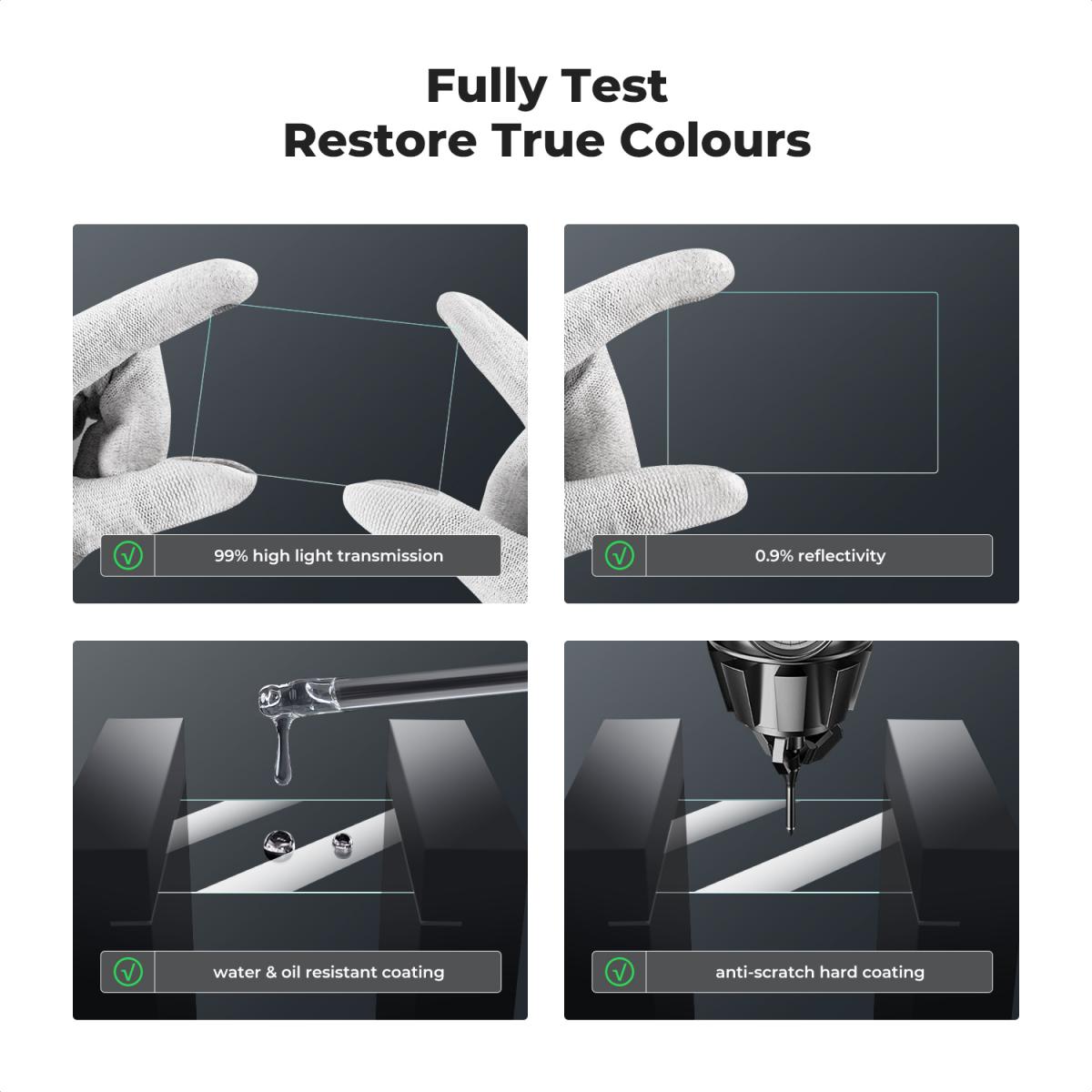 K&F Concept Displayschutzfolie*3 + Blitzschuh-Wasserwaage*3 + Staubsaugertuch*1 für Sony RX100M7-Kameras