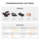 K&F Concept 3-Wege-Neiger, GD-3W PRO Geared Tripod Head, Aluminum Alloy Getriebeneiger für Kamerastative, Fotozubehör für Content Creation, Professionelle Fotografie