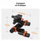 Tête à Crémaillère 3D en Aluminium pour Trépied avec Plateau Rapide | Charge Max 6 kg (13 lbs)