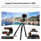 Testa a Cremagliera e Pignone in Alluminio 3D per Treppiede con Piastra a Sgancio Rapido | Carico Massimo 6 kg (13 lbs )