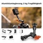 K&F Concept 6 Zoll Magic Arm mit Super Clamp, Kamera Halterung für Käfig Monitor LED Licht Action-Kamera, 2 KG Belastung