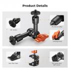 6-calowe ramię Magic Arm z super zaciskiem, zestaw zacisków Magic Arm ze śrubą z gwintem 1/4" i 3/8", przegubowe ramię cierne z mocowaniem zacisku Cold Shoe do monitora, oświetlenia LED, kamery internetowej, kamery sportowej