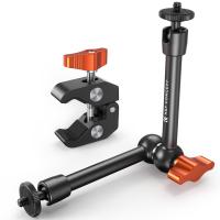 Braccio magico da 9,8" con Super Clamp, kit di morsetti per braccio magico con vite filettata da 1/4" e 3/8", braccio articolato con frizione e attacco a morsetto per slitta fredda per monitor, luce LED, webcam, action camera Braccio magico da 9,8" con Super Clamp, kit di morsetti per braccio magico con vite filettata da 1/4" e 3/8", braccio articolato con frizione e attacco a morsetto per slitta fredda per monitor, luce LED, webcam, action camera