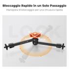 Braccio magico da 9,8" con Super Clamp, kit di morsetti per braccio magico con vite filettata da 1/4" e 3/8", braccio articolato con frizione e attacco a morsetto per slitta fredda per monitor, luce LED, webcam, action camera