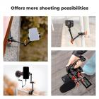 Ramię Magic Arm 9,8" z super zaciskiem, zestaw zacisków Magic Arm ze śrubą gwintowaną 1/4" i 3/8", ramię przegubowe cierne z mocowaniem zacisku Cold Shoe do monitora, oświetlenia LED, kamery internetowej, kamery sportowej