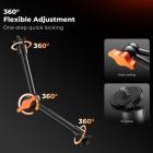 Braccio magico da 9,8" con Super Clamp e giunto Cold Boot, kit di morsetti per braccio magico con vite filettata da 1/4" e 3/8", braccio articolato con frizione e supporto per morsetto Cold Shoe per monitor, luce LED, webcam, action camera