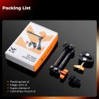 Braccio magico da 9,8" con Super Clamp e giunto Cold Boot, kit di morsetti per braccio magico con vite filettata da 1/4" e 3/8", braccio articolato con frizione e supporto per morsetto Cold Shoe per monitor, luce LED, webcam, action camera