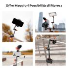 K&F Concept 11 Pollici Braccio Magico con Super Morsetto Kit, Supporto e Crab Clamp per Fotocamera da Articolato Flessibile, con Vite da 1/4" 3/8" per Monitor/Luce/Webcam/Microfono/Action Camer