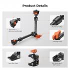 11-calowe ramię Magic Arm z super zaciskiem, zestaw zacisków Magic Arm ze śrubą z gwintem 1/4" i 3/8", przegubowe ramię cierne z mocowaniem zacisku Cold Shoe do monitora, oświetlenia LED, kamery internetowej, kamery sportowej