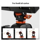 K&F Concept Supporto per Monitor con Freddo Shoe, Regolazione Bidirezionale, Girevole a 360° e Inclinabile a 180°, Leggero con Perni Retrattili di Posizionamento Rimbalzanti per Monitor 5" e 7" etc