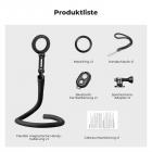 K&F Concept MS35 Flexible magnetische Handyhalterung, Selfie Stick mit Fernbedienung, Halterung für Smartphone/Action Kamera, DJI OSMO Pocket 3/Action 5 Pro/4/3, GoPro Hero 13/12/11, Insta360 X5/4