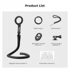 Fleksibel magnetisk mobiltelefonholder, med magnetisk guide, Bluetooth-fjernkontroll, mobiltelefonholder, GoPro-adapter, MS35