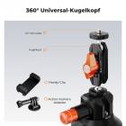 K&F Concept 3" Saugnapf-Kamerahalterung mit Magic Arm 