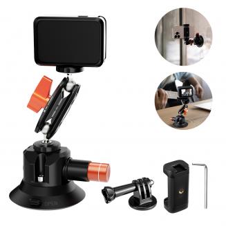 K&F Concept Supporto per fotocamera a ventosa da 3 pollici con braccio magico