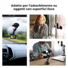 K&F Concept 3“ Supporto Fotocamera a Ventosa con Braccio Magico a Testa Sferica, Supporto a Ventosa dell'Auto con Fori per ARRI 1/4" 3/8" Compatibile con GoPro, Insta360 X5, Action 5 Pro, Telefono