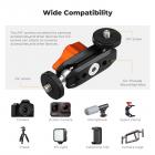 K&F Concept Doble Kulehoder Magic Arm, Artikulerende Mini Magic Arm med 1/4"-20 Skrue, 360° Svingbart Kulehode, Aluminiumslegering Kamera Monitor Monteringsarm for Kamera, Lys, Mikrofon, Skjerm