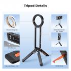 K&F Concept Manyetik Telefon Tripod Standı iPhone için, 22.5N Güçlü Manyetik Mini Tripod Alüminyum Alaşımlı Cep Selfie Çubuğu, iPhone 16 15 14 13 12 Serisi için Mag Güvenli Telefon Tutucu.