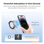 K&F CONCEPT Magnetiskt Telefonstativ, 23N Starkt Magnetiskt Ministativ Aluminiumlegering Fickselfiepinne, Magsäker Telefonhållare Kompatibel med iPhone 17 16 15 14 13 12-serien (Silver)